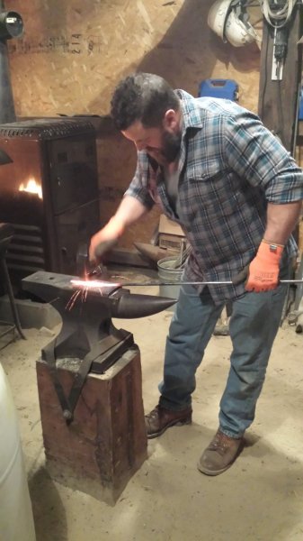 Backyard Blacksmithing Pounding Iron On The Forge This Evening