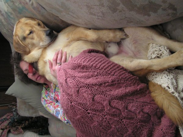 Zack sleeping on mom.jpg