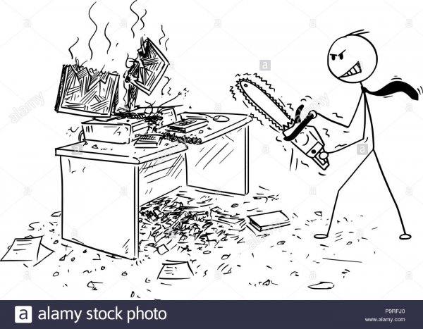 cartoon-of-angry-businessman-with-chainsaw-destroying-computer-and-desk-P9RFJ0.jpg