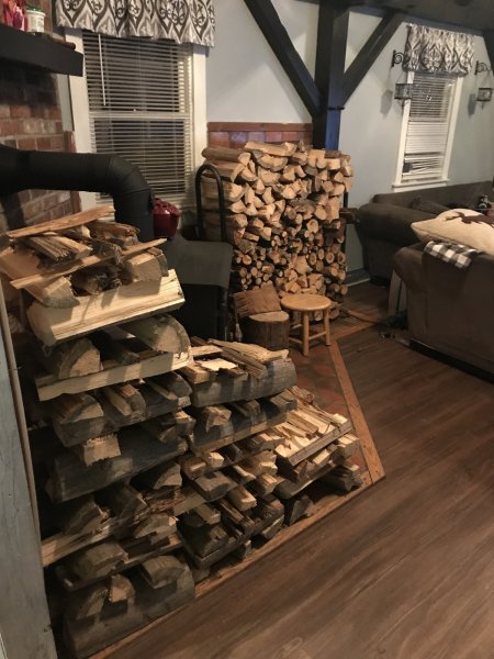 Brought in more wood than usual for the special occasion 