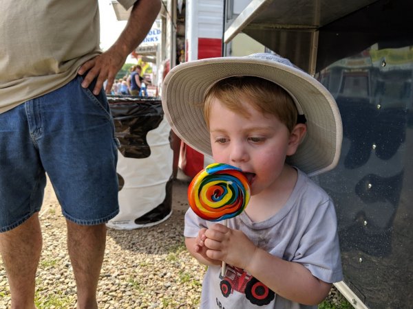 Landon with a treat.jpg