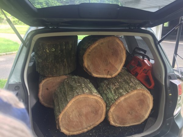 car hoarding red oak.JPG