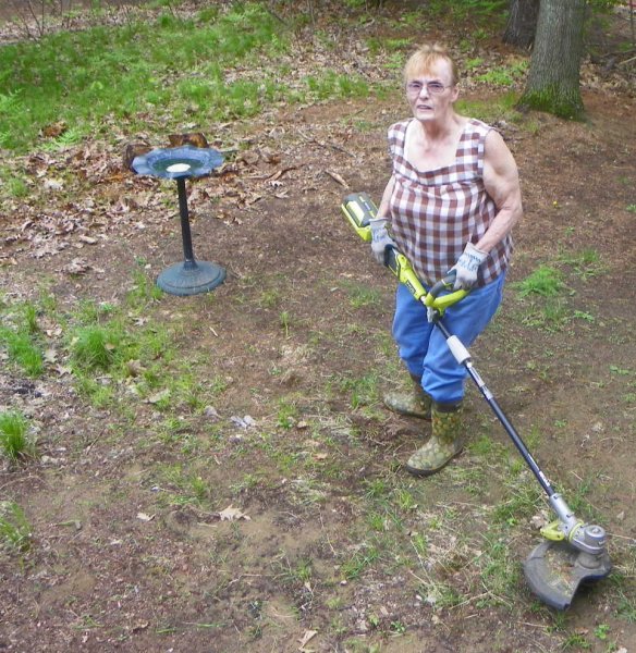 Judy-weed whacker2.JPG