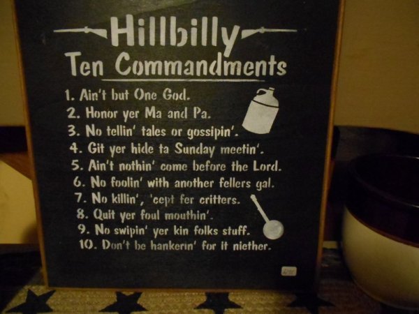 10 hillbily commandments.jpg