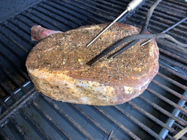 9 Mar 2022 steak on smoker.JPG