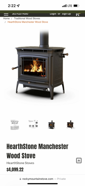 Hearthstone Manchester Soapstone Series Wood Stove