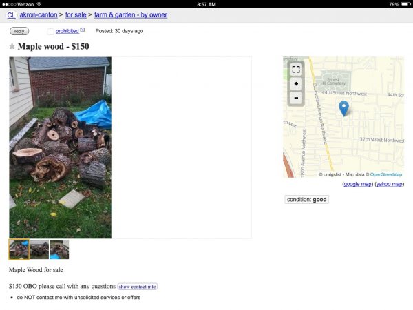 Craigslist Thread Page 8 Firewood Hoarders Club