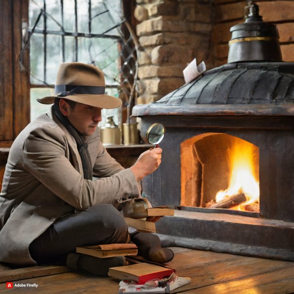 Firefly sherlock holmes sitting in front of a wood stove 49246.jpeg