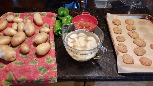 Potatoes, peppers, tomatoes and cookies.jpg